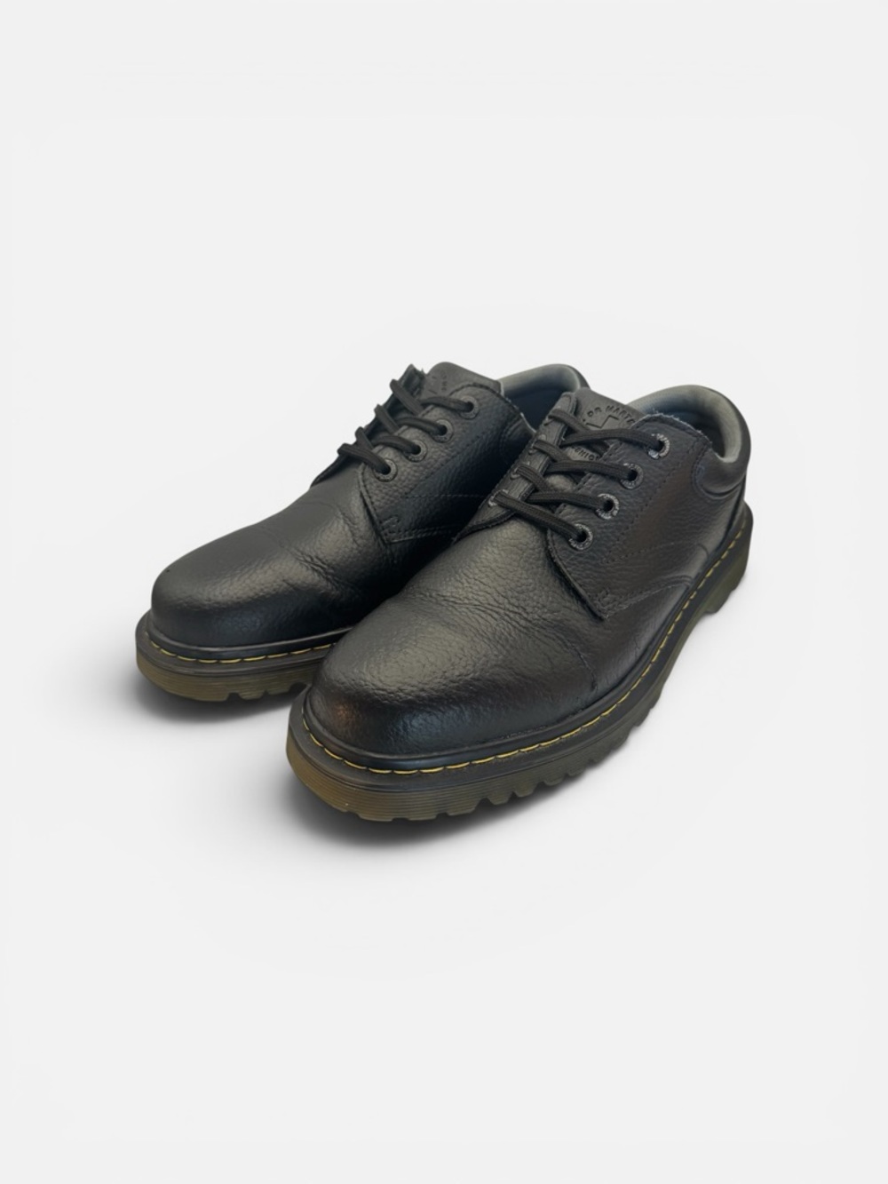 Dr Martens Ashfeld Black Grainy Comfy Shoes Size 9 Top Lace Up Ankle Cushioned